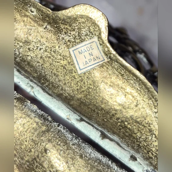 Vintage 1960s Brass Filigree Cherub Bill Letter Napkin Holder Organizer MCM - Picture 4 of 4